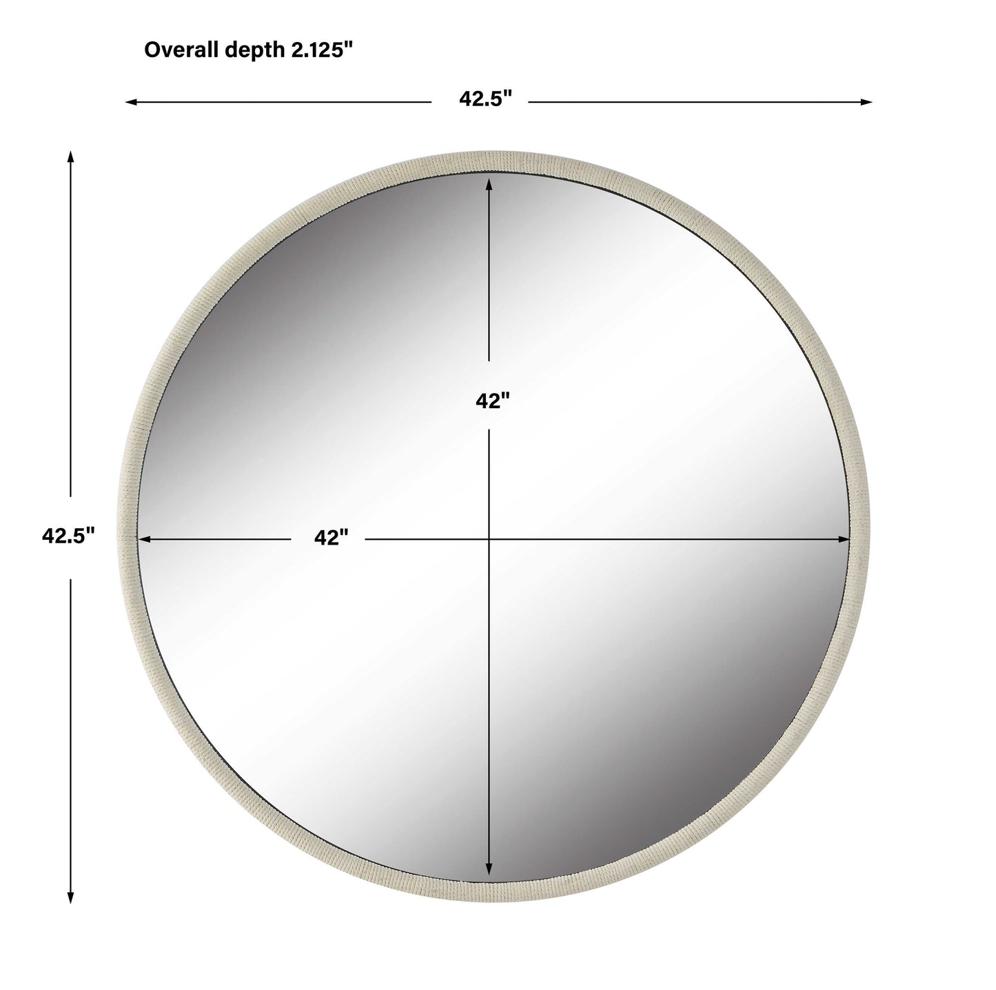 Uttermost Ranchero Round Mirror, White 09908