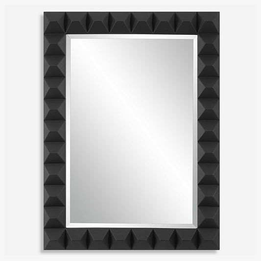 Uttermost Studded Mirror, Black 09941