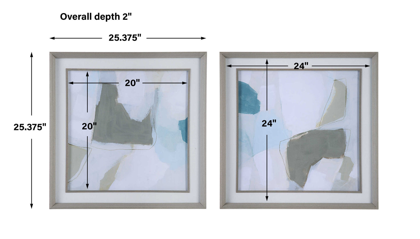 Uttermost Mist Shapes Framed Prints - Set of 2 (32268)