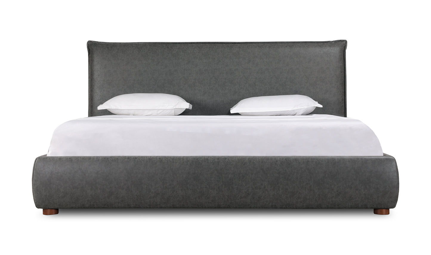 Moe's Luzon King Bed Slate Vegan Leather RN-1130-07-0