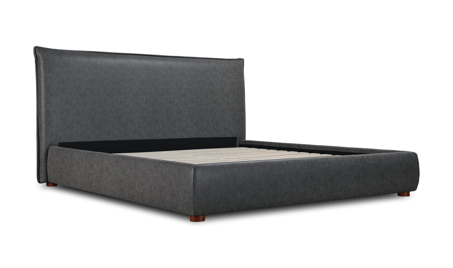 Moe's Luzon King Bed Slate Vegan Leather RN-1130-07-0