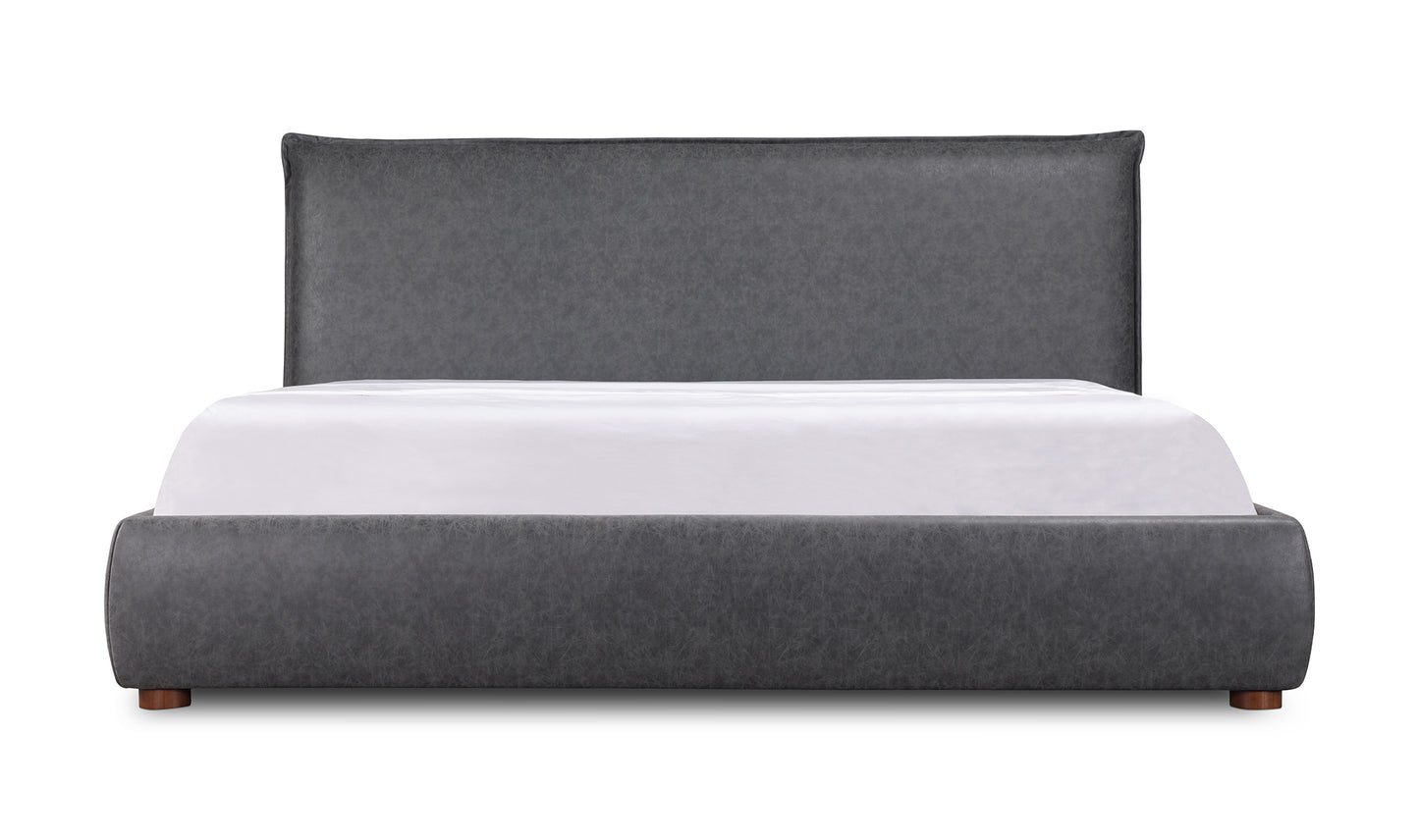 Moe's Luzon King Bed Slate Vegan Leather RN-1130-07-0