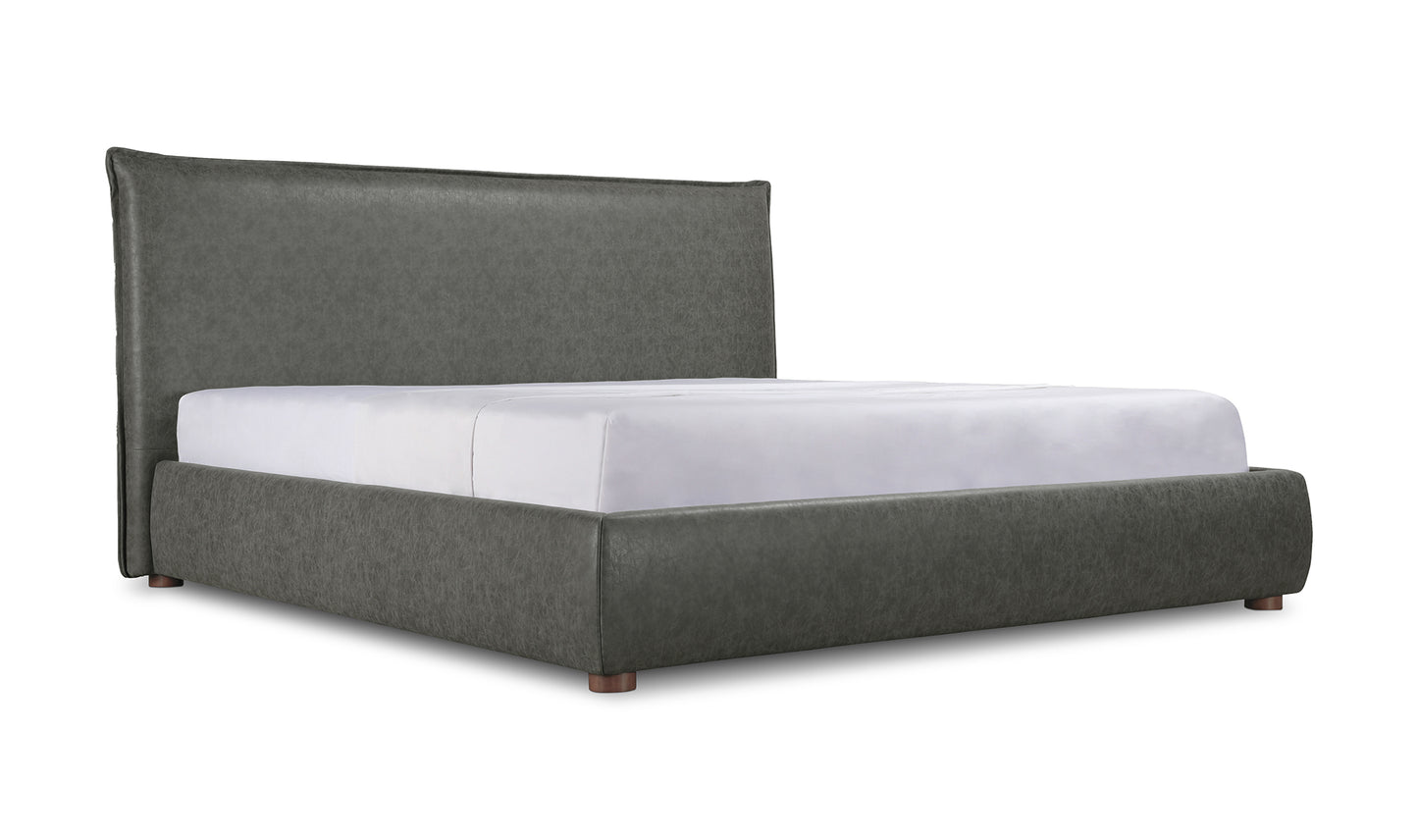 Moe's Luzon King Bed Slate Vegan Leather RN-1130-07-0