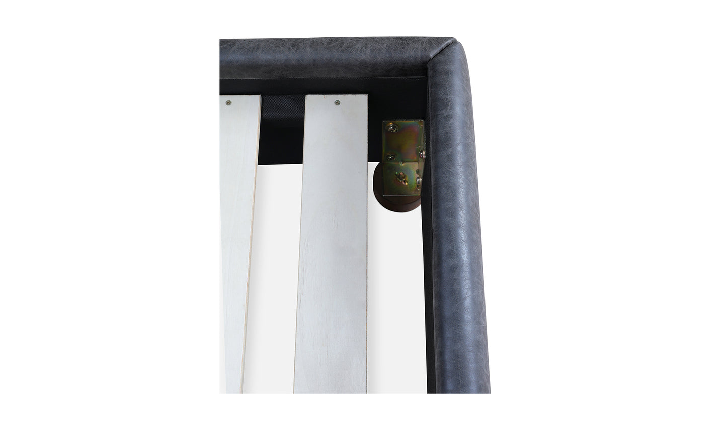 Moe's Luzon King Bed Slate Vegan Leather RN-1130-07-0