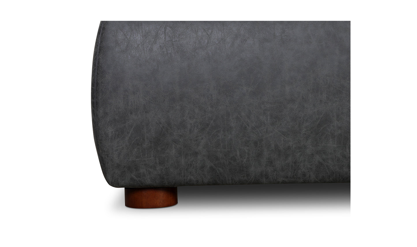 Moe's Luzon King Bed Slate Vegan Leather RN-1130-07-0