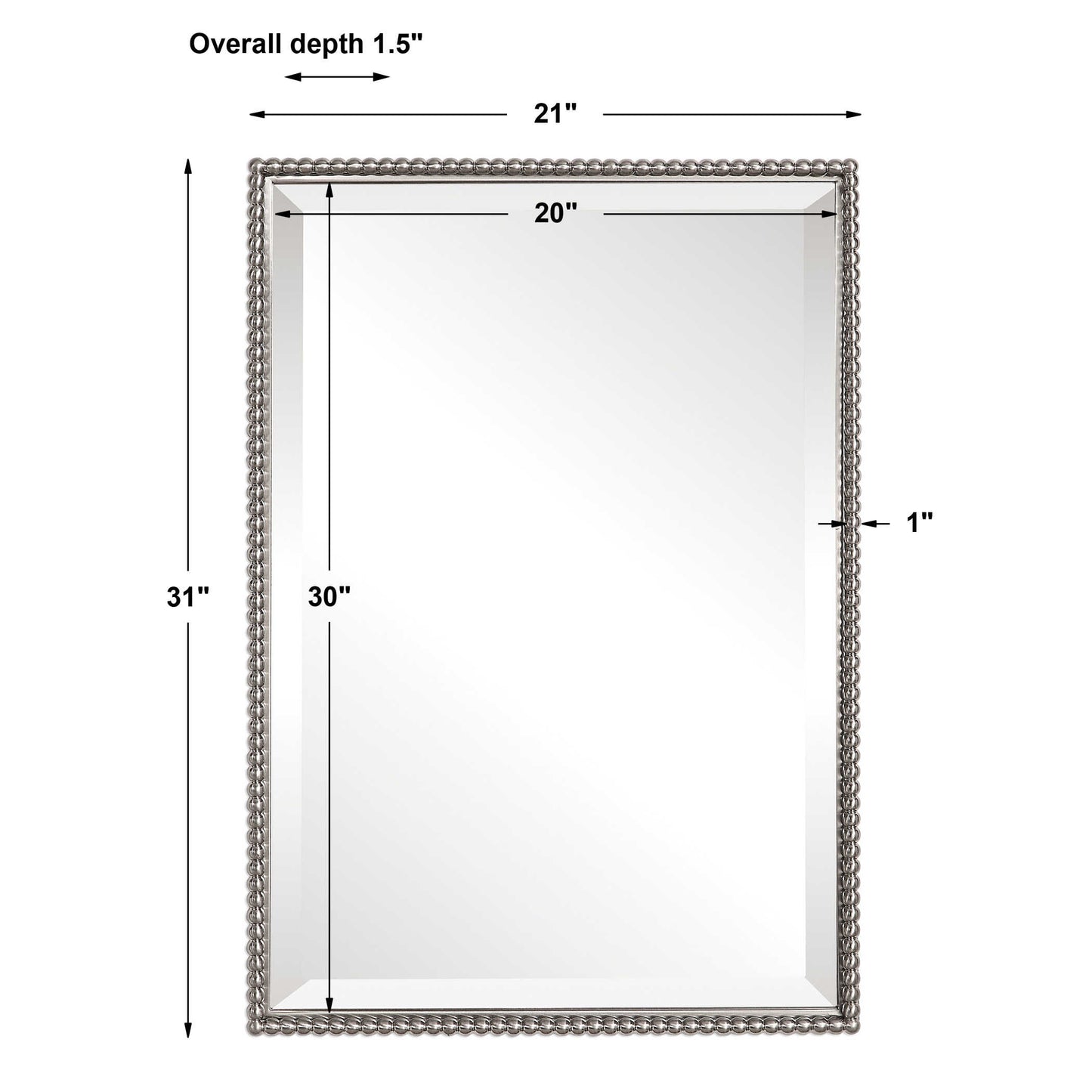 Sherise Vanity Mirror, Nickel