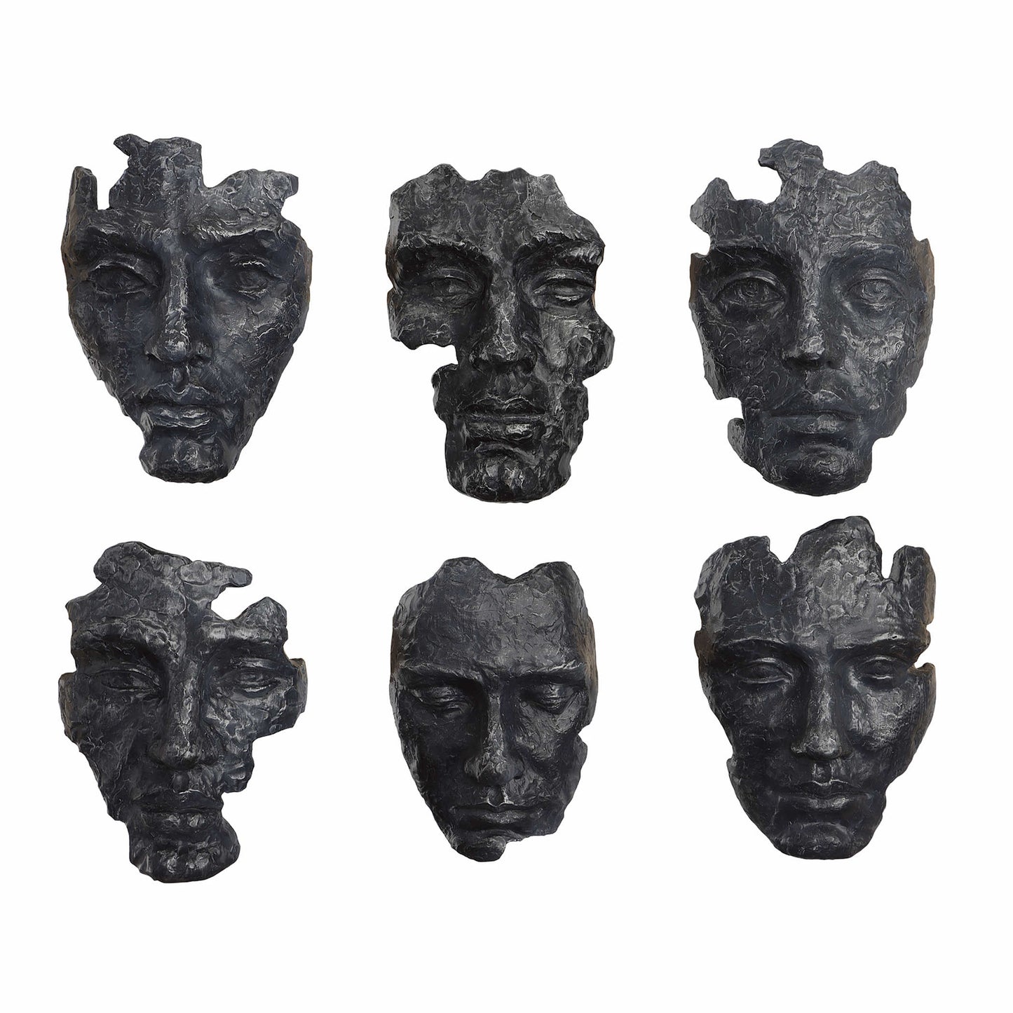 Uttermost Self-Portrait Wall Decor, Gray 04350 (Set of 6)