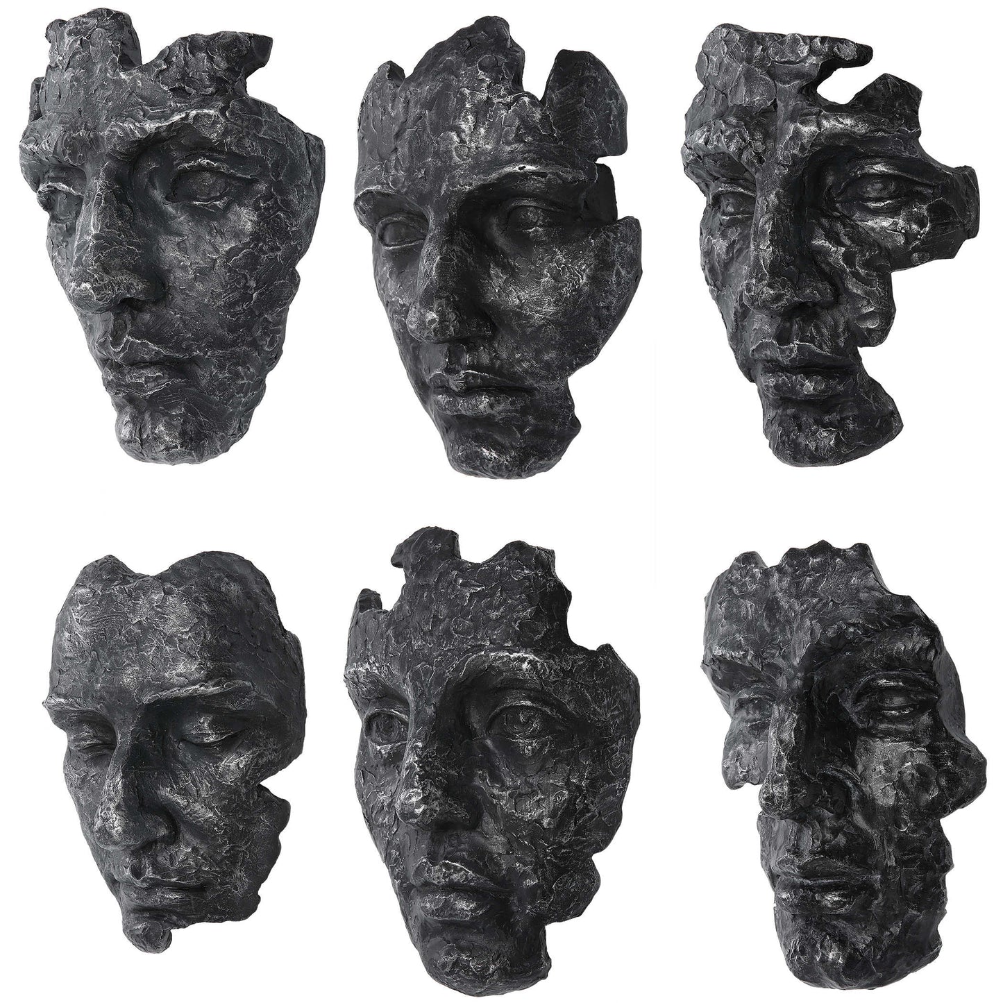 Uttermost Self-Portrait Wall Decor, Gray 04350 (Set of 6)