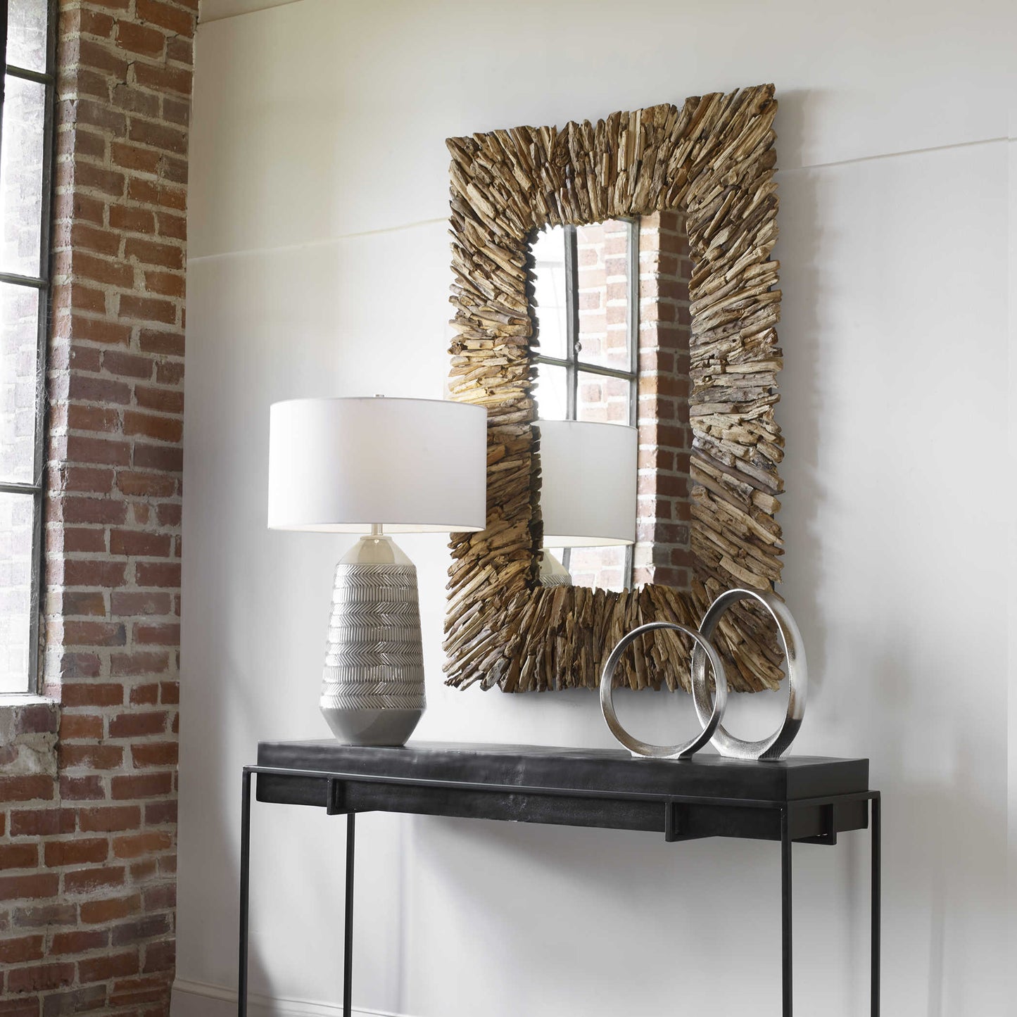 Uttermost Teak Branch Mirror, Natural 09783