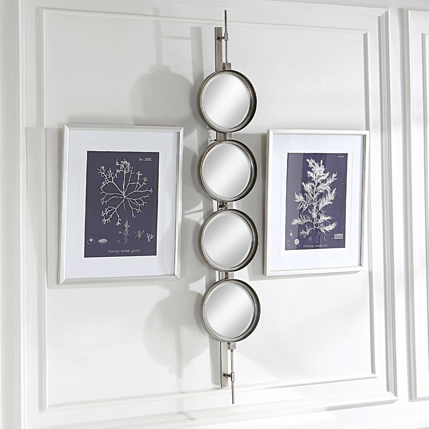 Uttermost Button Mirror, Silver 09842