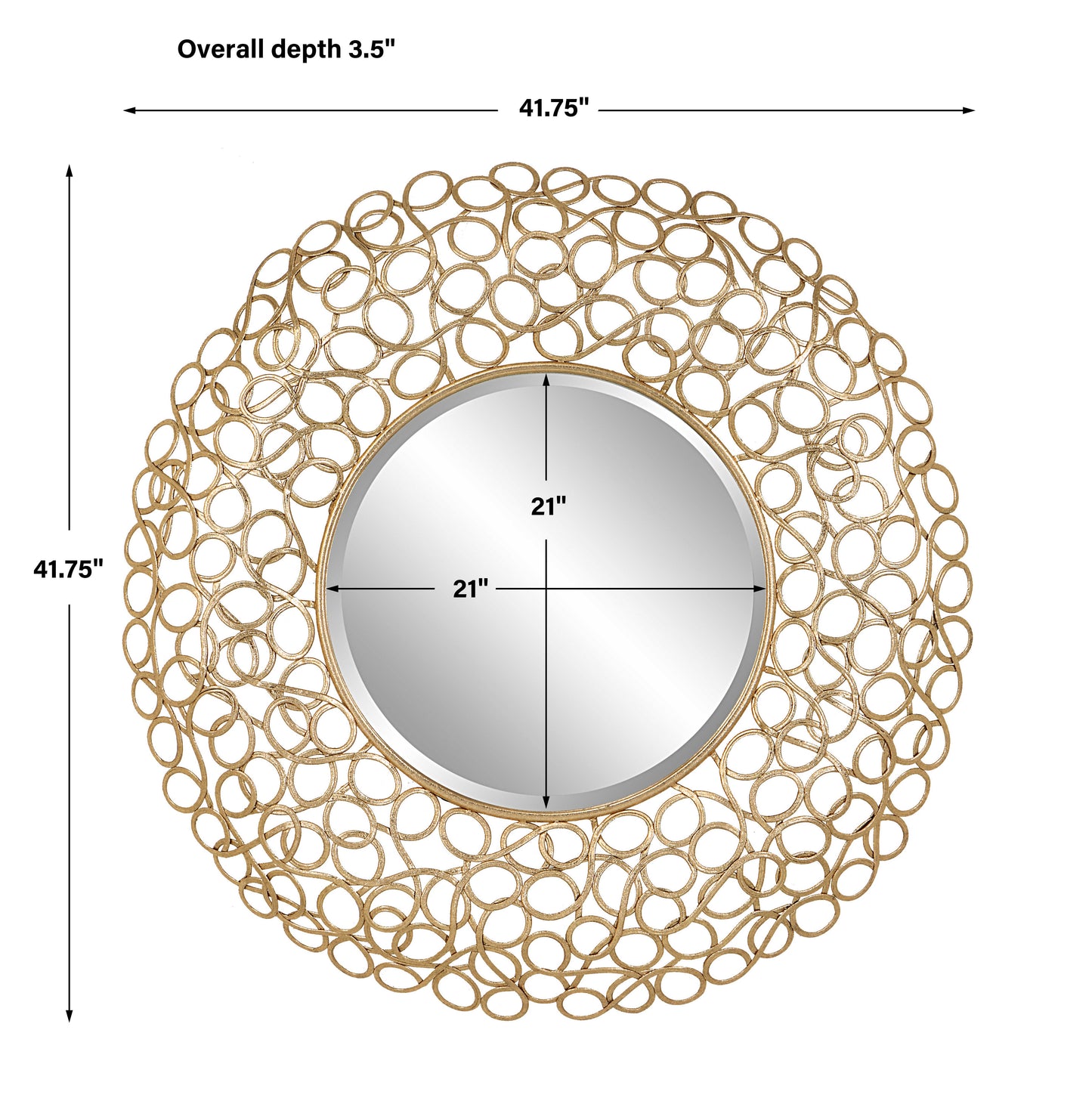 Uttermost Swirl Round Mirror 09850