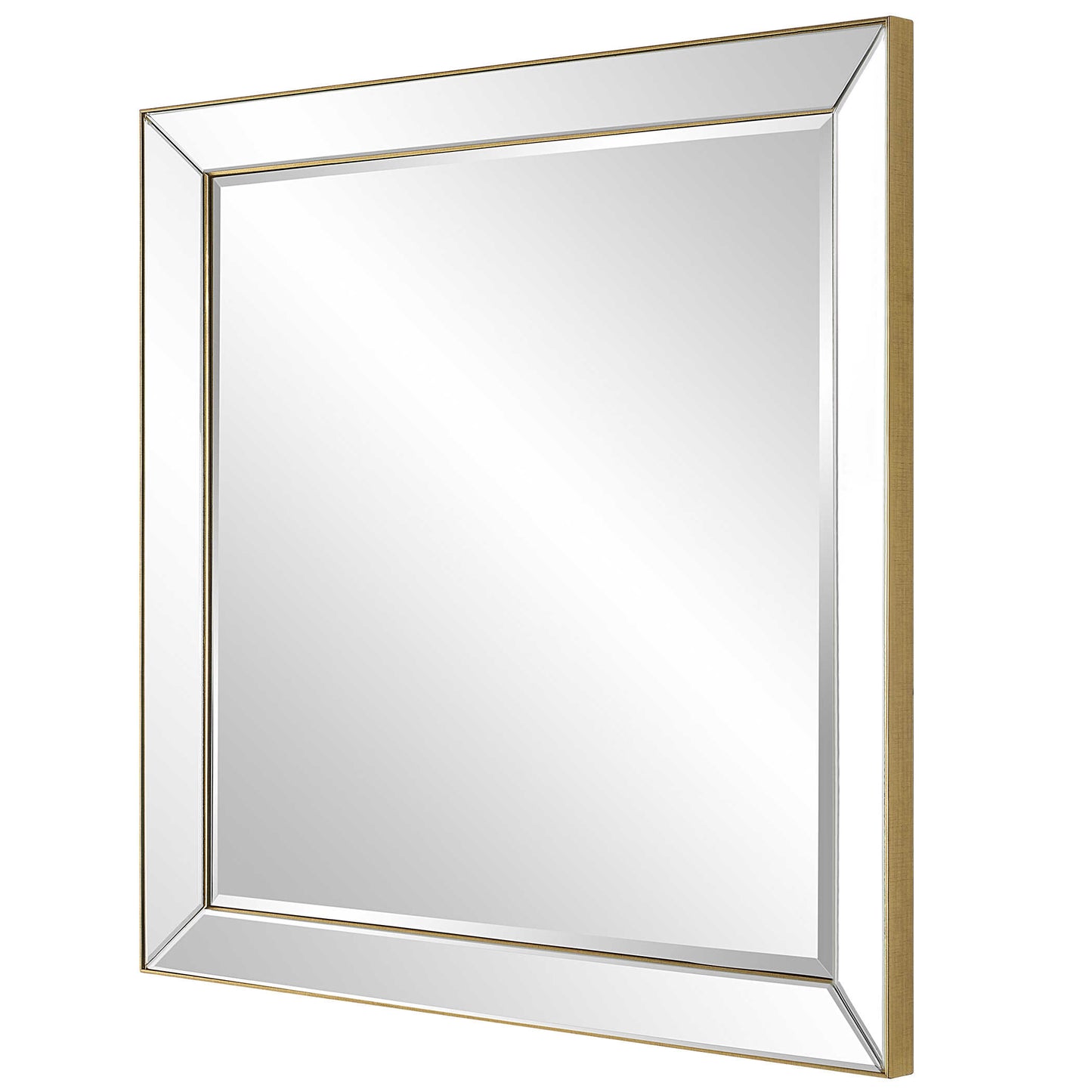 Uttermost Lytton Square Mirror, Gold 09891