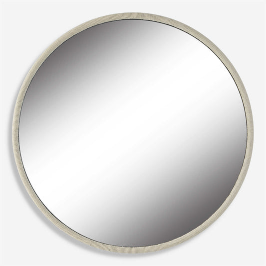 Uttermost Ranchero Round Mirror, White 09908