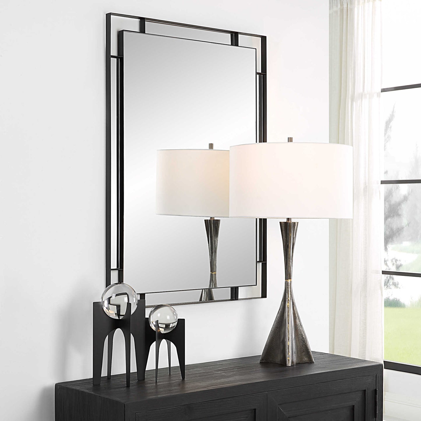 Uttermost Stellan Mirror, Black 09938