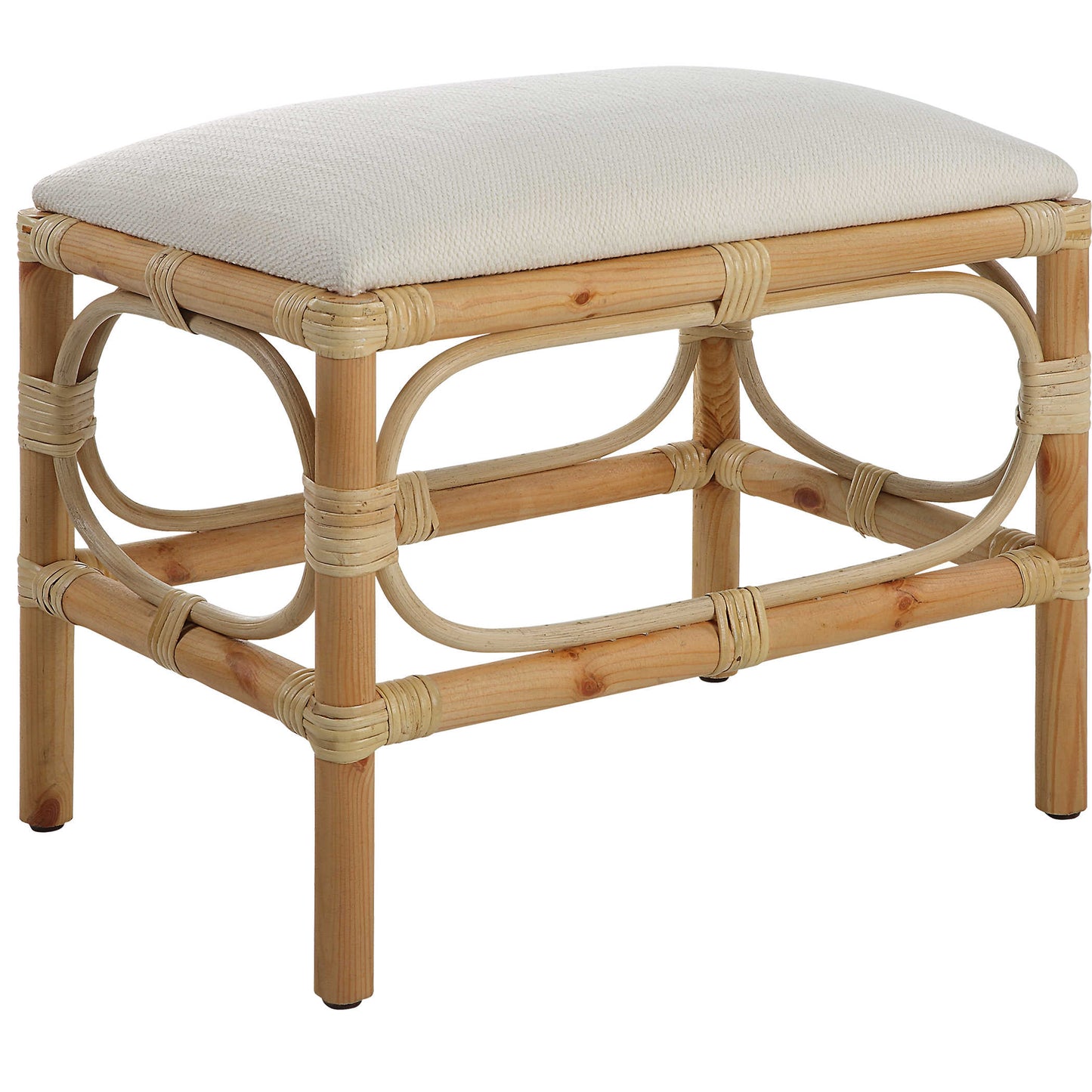 Uttermost Laguna Small Bench, White 23668