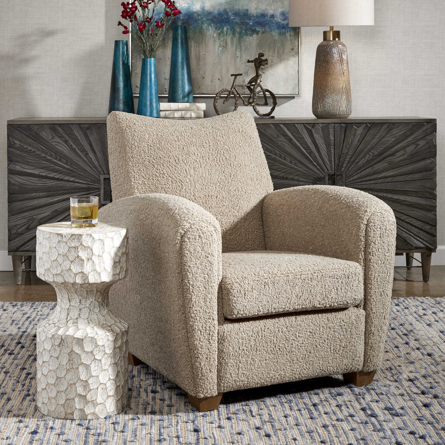 Uttermost Teddy Accent Chair, Latte 23694