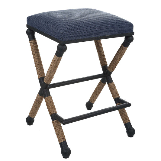 Uttermost Firth Counter Stool, Navy 23710