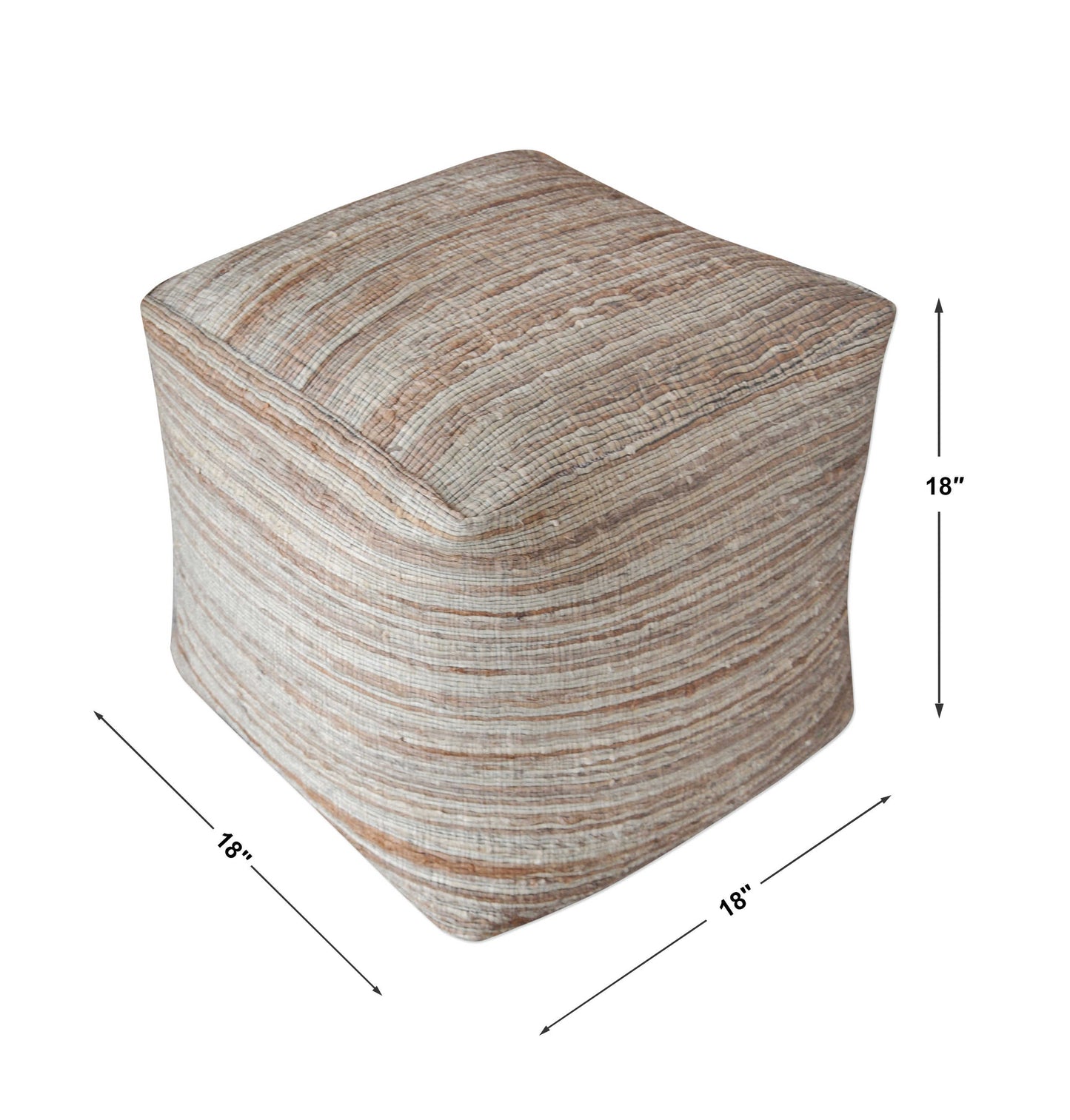 Uttermost Shiro Pouf, Beige 23958