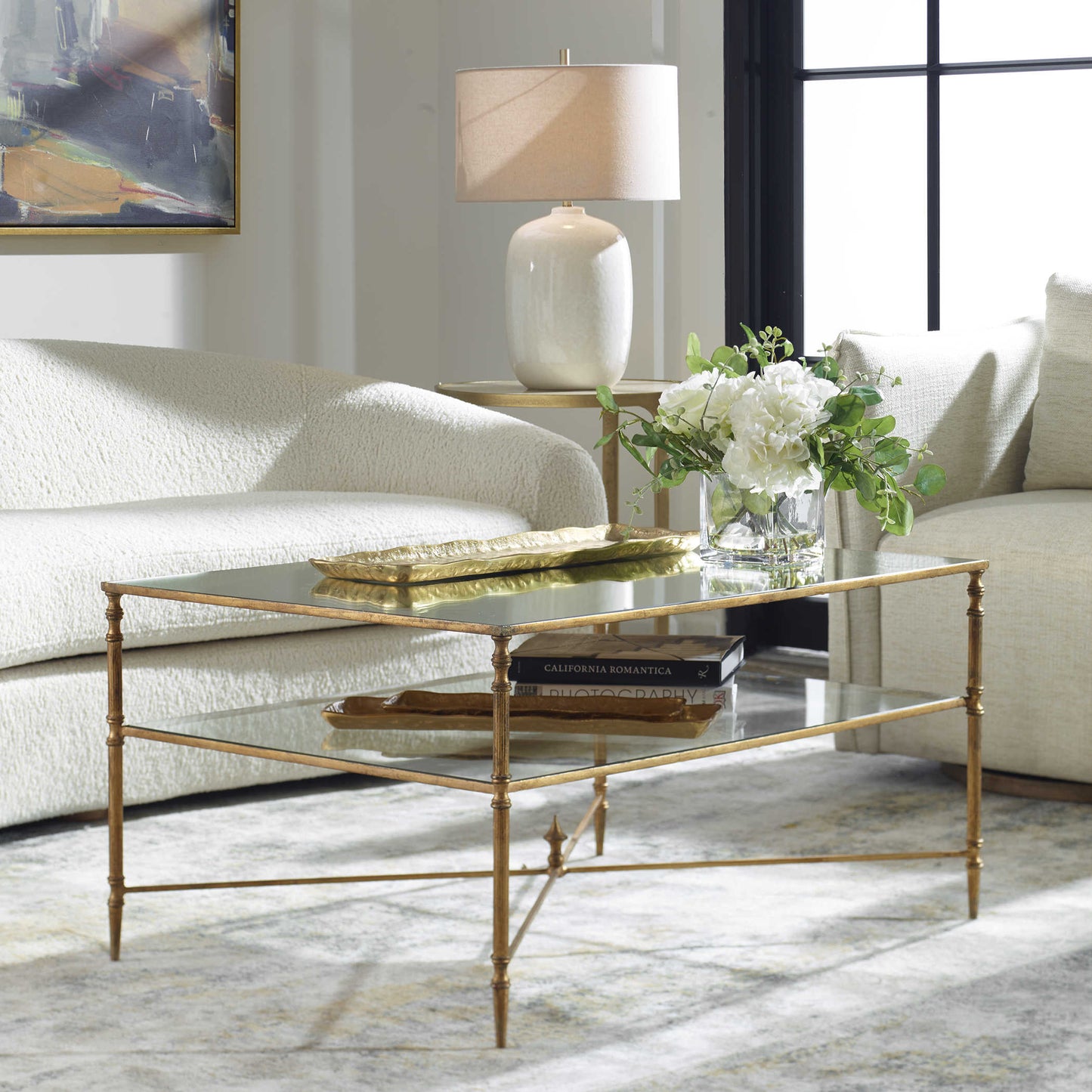 Uttermost Henzler Coffee Table, Gold 24276