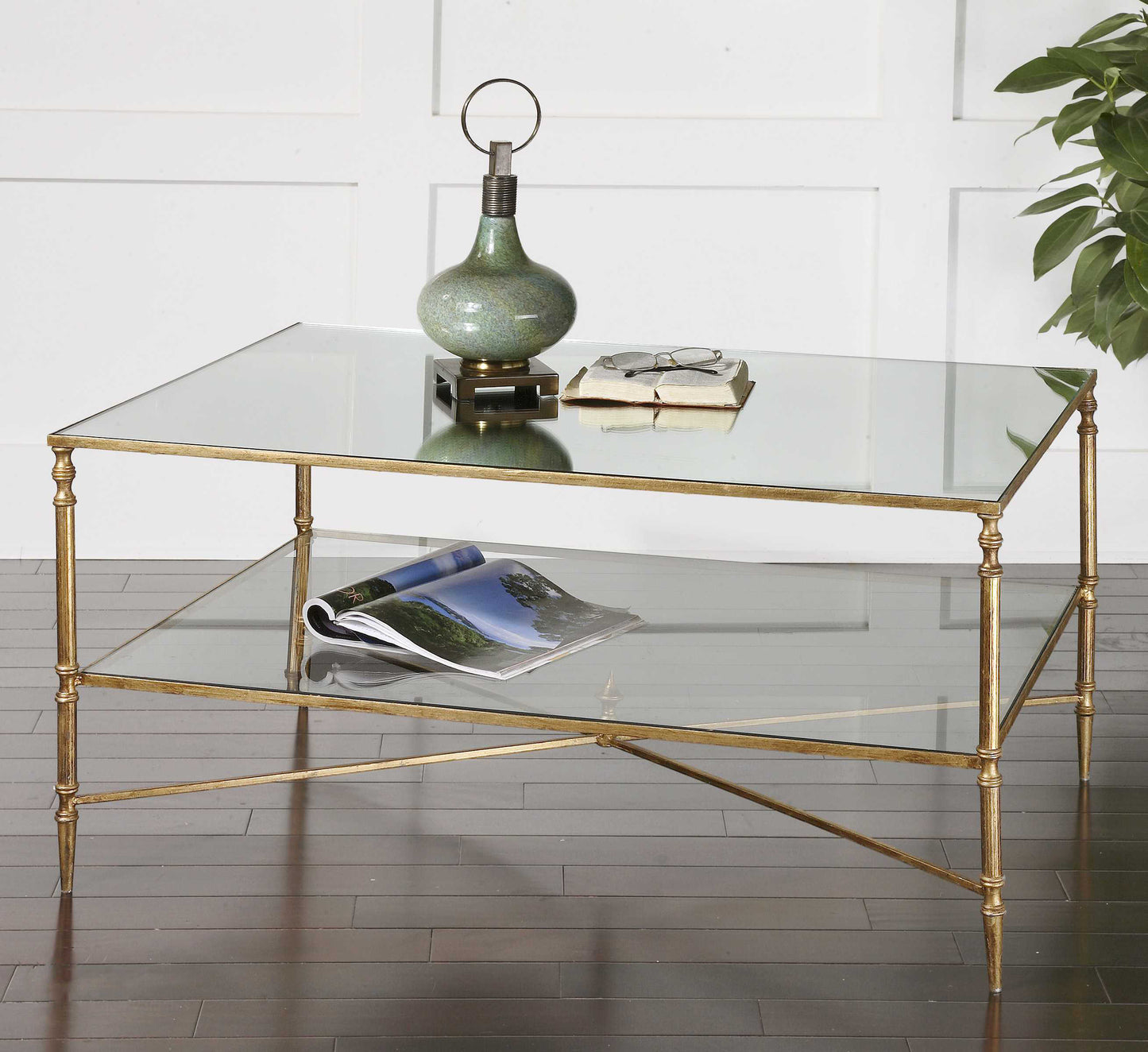 Uttermost Henzler Coffee Table, Gold 24276