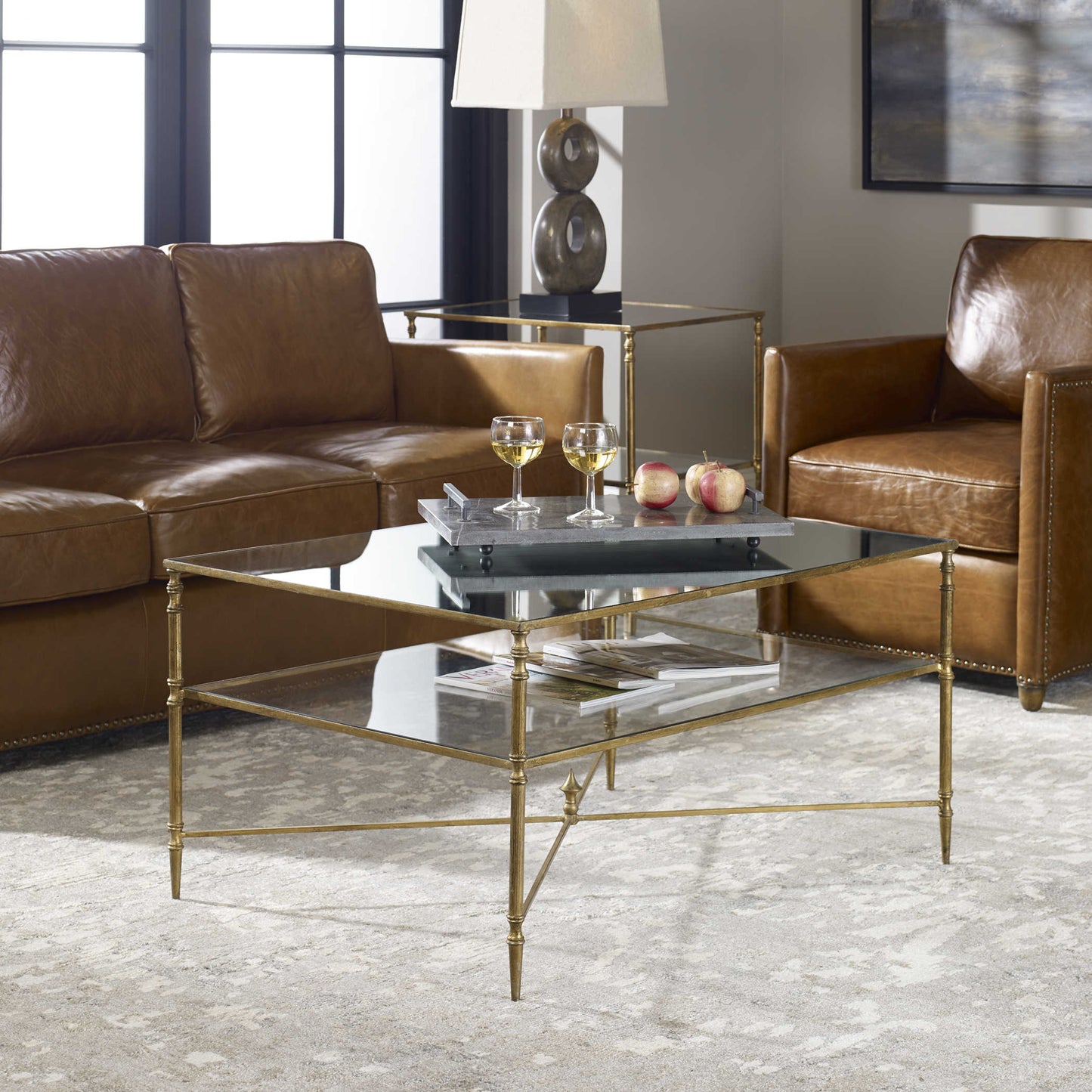 Uttermost Henzler Coffee Table, Gold 24276