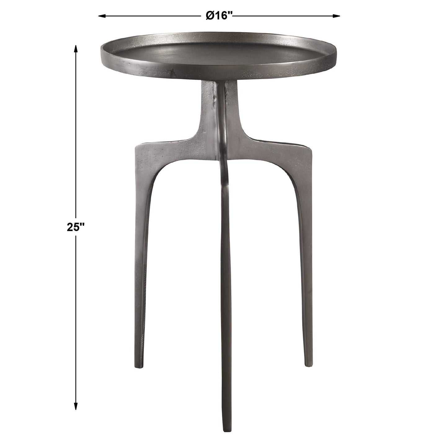 Uttermost Kenna Accent Table, Nickel 25082