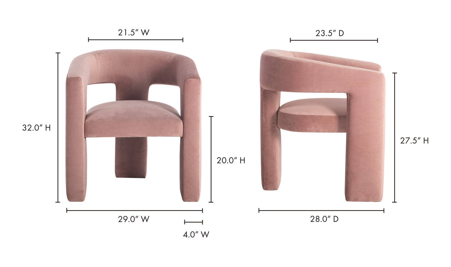 Moe's Elo Chair Rosa Clay ZT-1032-33