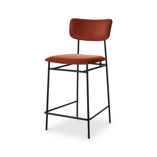 Moe's Sailor Counter Stool Amber EQ-1015-06 (Set of 6)