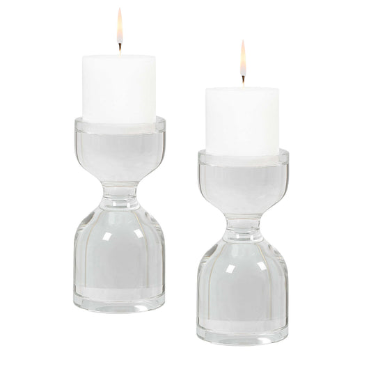 Ying and Yang Candleholders (2 Piece Set)