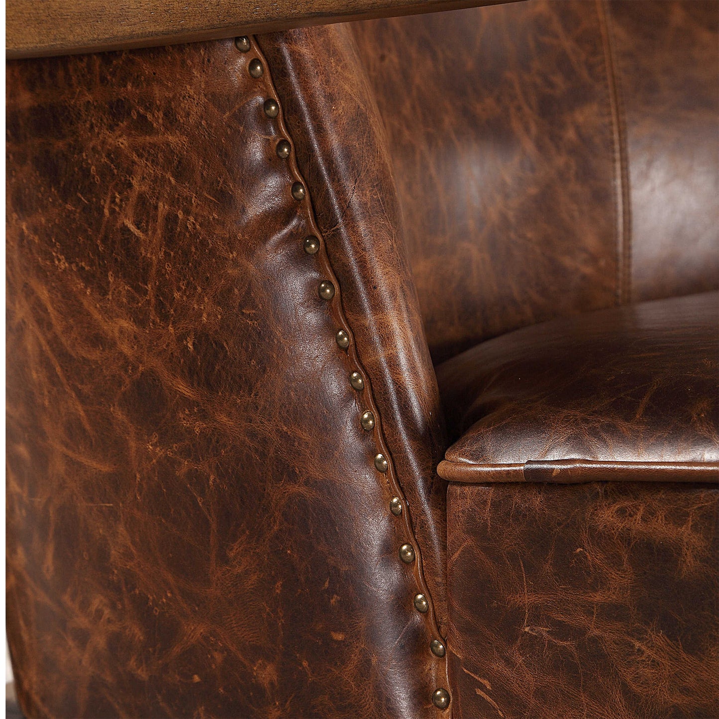 Uttermost June Accent Chair - Brown Leather R23459