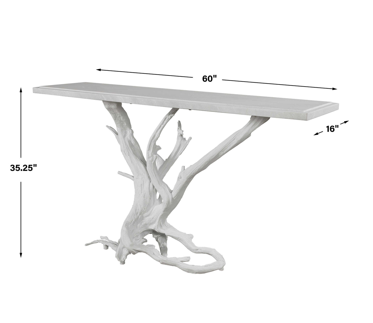 Revelation by Uttermost Big Sur Console Table - Matte White R25140